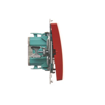 Łącznik jednobiegunowy (moduł) 10A 250V zaciski śrubowe czerwony