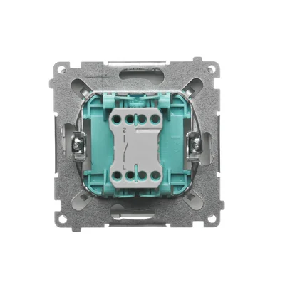 Łącznik jednobiegunowy (moduł) 10A 250V zaciski śrubowe satyna (metalik)