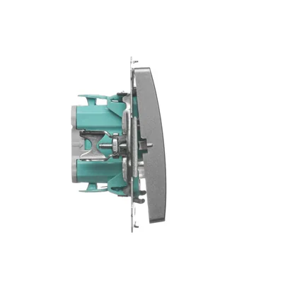 Łącznik jednobiegunowy (moduł) 10A 250V zaciski śrubowe satyna (metalik)