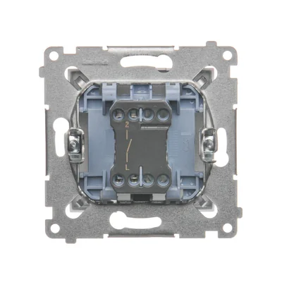 Łącznik jednobiegunowy (moduł) 16A 250V zaciski śrubowe srebrny (metalik)