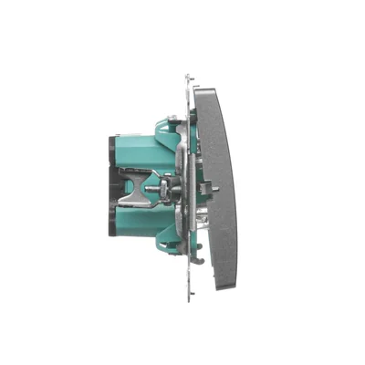 Łącznik jednobiegunowy (moduł) 230V, satyna metalik