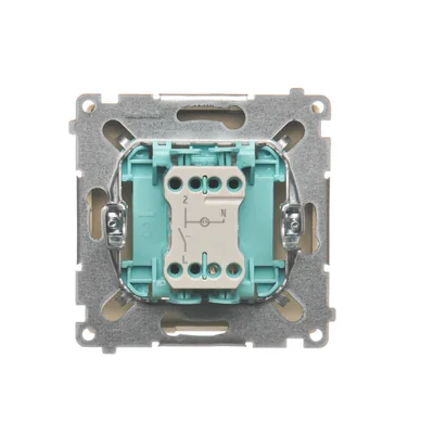 Łącznik jednobiegunowy (moduł) z sygnalizacją załączenia, 230V, beżowy