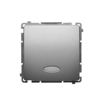 Łącznik jednobiegunowy (moduł) z sygnalizacją załączenia, 230V, satyna metalik