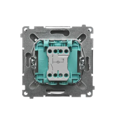 Łącznik jednobiegunowy (moduł) z sygnalizacją załączenia, 230V, satyna metalik