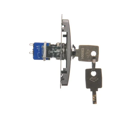 Łącznik jednobiegunowy z kluczem 2 pozycyjny inox metalik