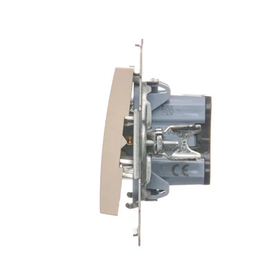 Łącznik jednobiegunowy z podświetleniem LED (moduł) 230V, krem