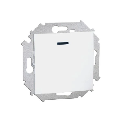 Łącznik jednobiegunowy z podświetleniem (moduł) 10A 250V biały