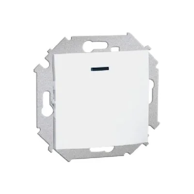 Łącznik jednobiegunowy z podświetleniem (moduł) 10A 250V biały