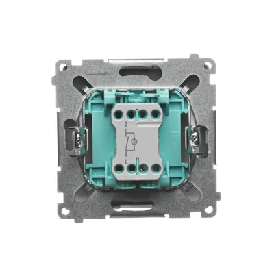 Łącznik jednobiegunowy z podświetleniem (moduł) 10A 250V satyna (metalik)