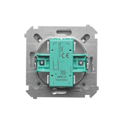 Łącznik krzyżowy (moduł) 10A 230V zaciski śrubowe satyna (metalik)
