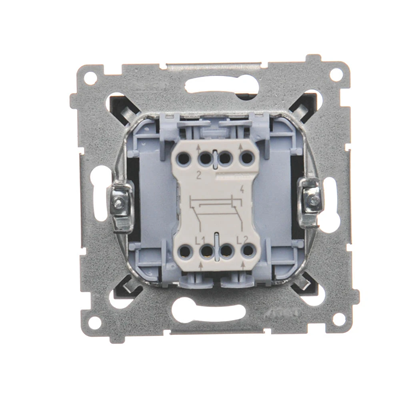 Łącznik krzyżowy (moduł) 10A 250V szybkozłącza antracyt (metalik)