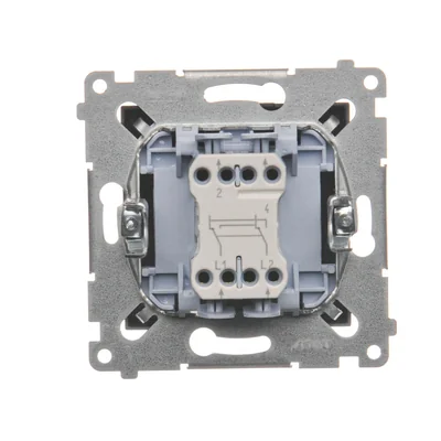 Łącznik krzyżowy (moduł) 10A 250V szybkozłącza antracyt (metalik)