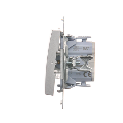 Łącznik krzyżowy (moduł) 10A 250V szybkozłącza srebrny (metalik)