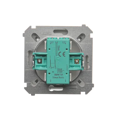 Łącznik krzyżowy (moduł) 10A 250V zaciski śrubowe inox (metalik)