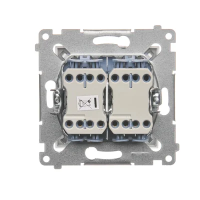 Łącznik krzyżowy podwójny 2 klawisze (moduł) 230, biały