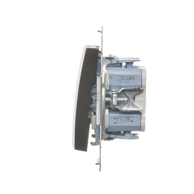 Łącznik krzyżowy podwójny z podświetleniem (moduł) 250 V, brąz matowy metalik