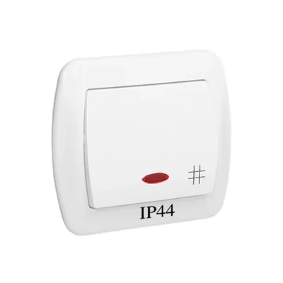 Łącznik krzyżowy z podświetleniem 230V, biały