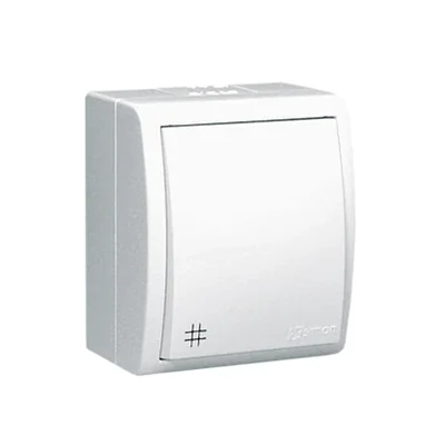 Łącznik krzyżowy z podświetleniem, 230V, biały