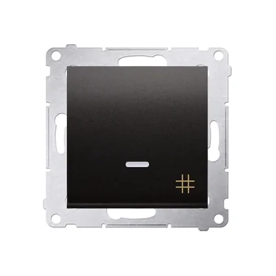 Łącznik krzyżowy z podświetleniem LED (moduł) 10A 250V szybkozłącza antracyt (metalik)