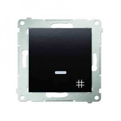 Łącznik krzyżowy z podświetleniem LED (moduł) 10A 250V szybkozłącza antracyt (metalik)