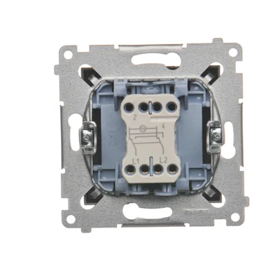 Łącznik krzyżowy z podświetleniem LED (moduł) 10A 250V szybkozłącza antracyt (metalik)