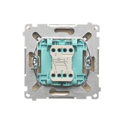 Łącznik krzyżowy z podświetleniem (moduł) 10A 250V zaciski śrubowe beż