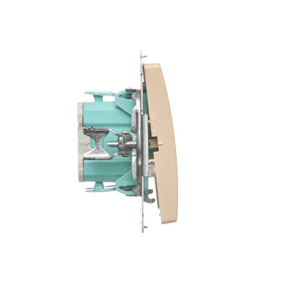 Łącznik krzyżowy z podświetleniem (moduł) 10A 250V zaciski śrubowe beż