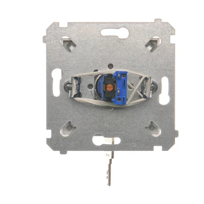 Łącznik na kluczyk chwilowy przycisk (moduł) 2 pozycyjny 0-I styk N/O 5 A 230V biały