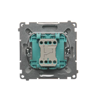 Łącznik schodowy (moduł) 10A 230V zaciski śrubowe inox (metalik)