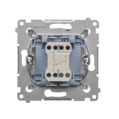 Łącznik schodowy (moduł) 10A 250V szybkozłącza srebrny (metalik)