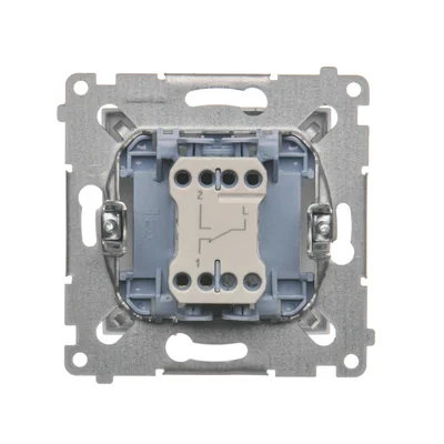 Łącznik schodowy (moduł) 10A 250V szybkozłącza srebrny (metalik)