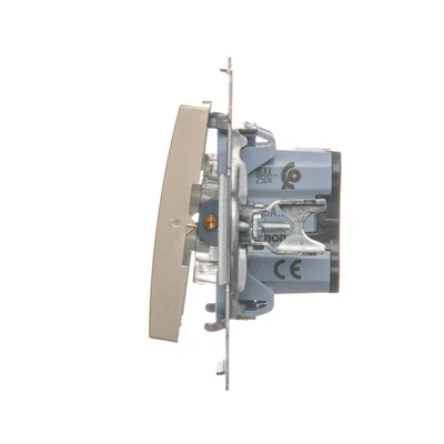 Łącznik schodowy (moduł) 16A 250V zaciski śrubowe złoty (metalik)