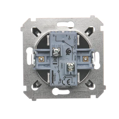 Łącznik schodowy podwójny (moduł) 10A 250V zaciski śrubowe antracyt (metalik)