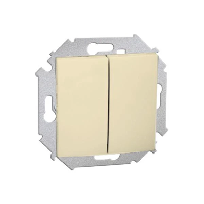 Łącznik schodowy podwójny (moduł) 10A 250V zaciski śrubowe beż