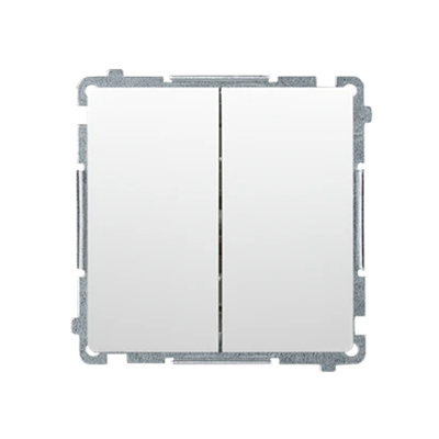 Łącznik schodowy podwójny (moduł) 10A 250V zaciski śrubowe biały