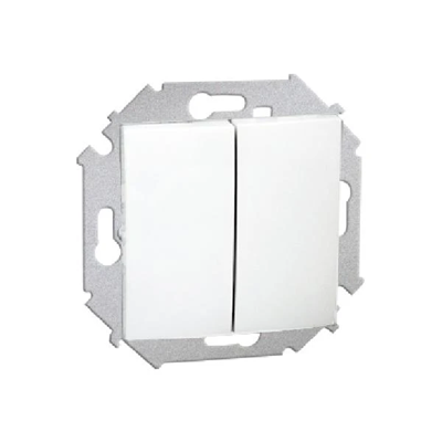 Łącznik schodowy podwójny (moduł) 10A 250V zaciski śrubowe biały