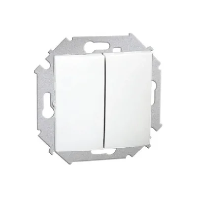 Łącznik schodowy podwójny (moduł) 10A 250V zaciski śrubowe biały