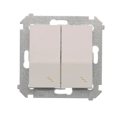 Łącznik schodowy podwójny (moduł) 10A 250V zaciski śrubowe biały