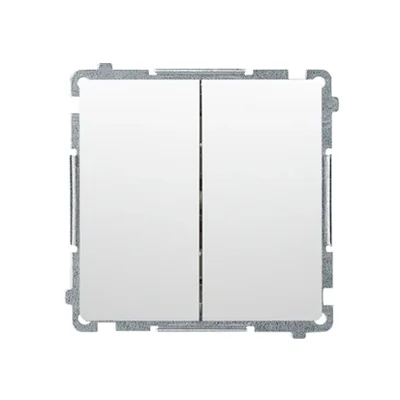 Łącznik schodowy podwójny (moduł) 10A 250V zaciski śrubowe biały