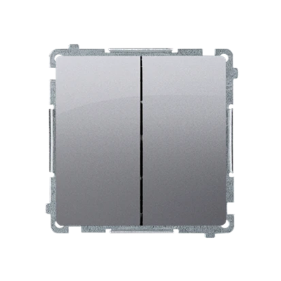 Łącznik schodowy podwójny (moduł) 10A 250V zaciski śrubowe inox (metalik)