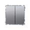 Łącznik schodowy podwójny (moduł) 10A 250V zaciski śrubowe inox (metalik)
