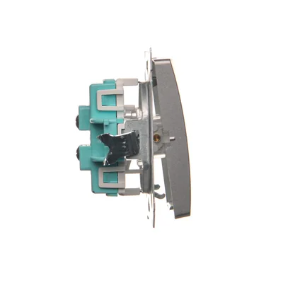 Łącznik schodowy podwójny (moduł) 10A 250V zaciski śrubowe inox (metalik)