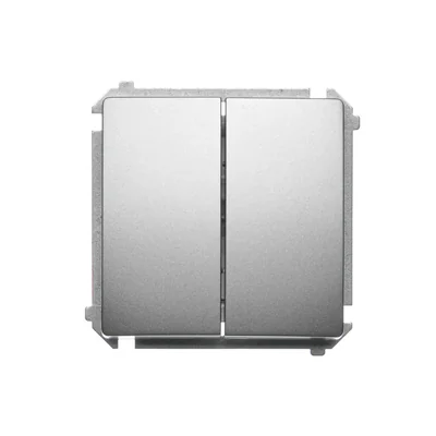 Łącznik schodowy podwójny (moduł) 10A 250V zaciski śrubowe satyna (metalik)