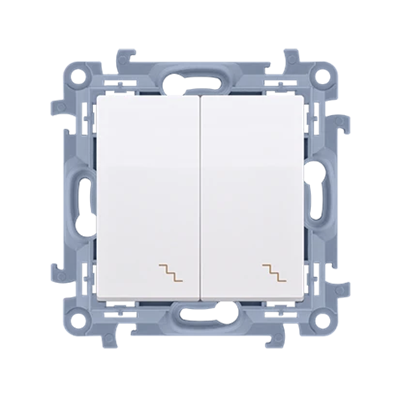 Łącznik schodowy podwójny (moduł) 10AX 230V biały