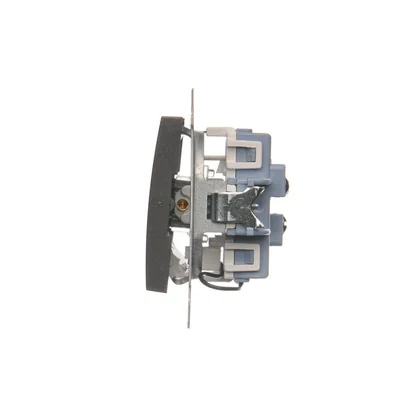 Łącznik schodowy podwójny z podświetleniem (moduł) 10A 250V zaciski śrubowe antracyt (metalik)