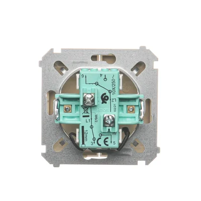 Łącznik schodowy podwójny z podświetleniem (moduł) 10A 250V zaciski śrubowe beż