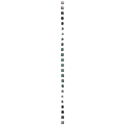 Łącznik schodowy podwójny z podświetleniem (moduł) 230V, inox metalik