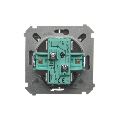 Łącznik schodowy podwójny z podświetleniem (moduł) 230V, inox metalik