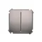 Łącznik schodowy podwójny z podświetleniem (moduł) 230V, inox metalik