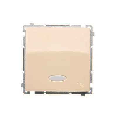 Łącznik schodowy z podświetleniem (moduł) 10A 250V zaciski śrubowe beż